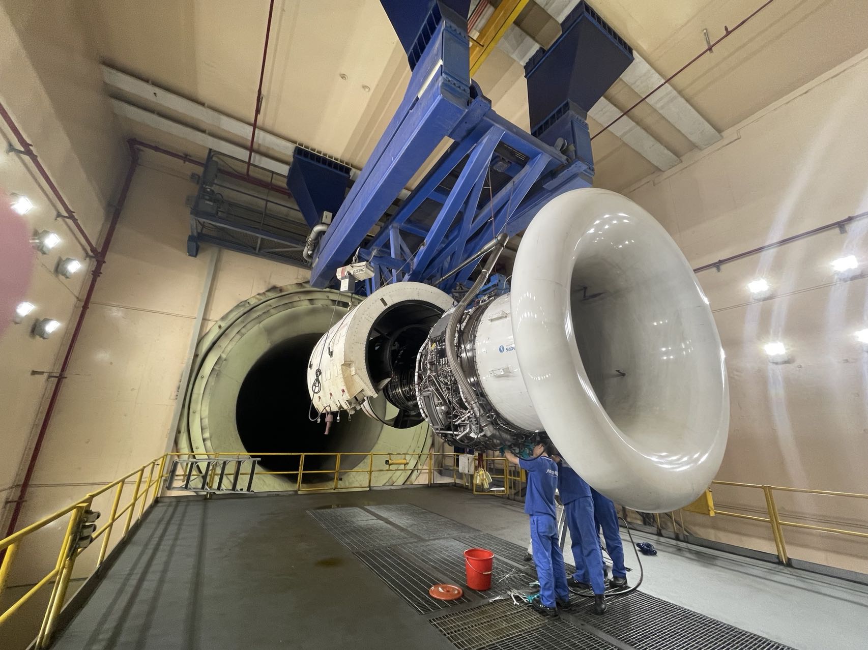 STAE V2500 Engine Test Cell Run Inspection